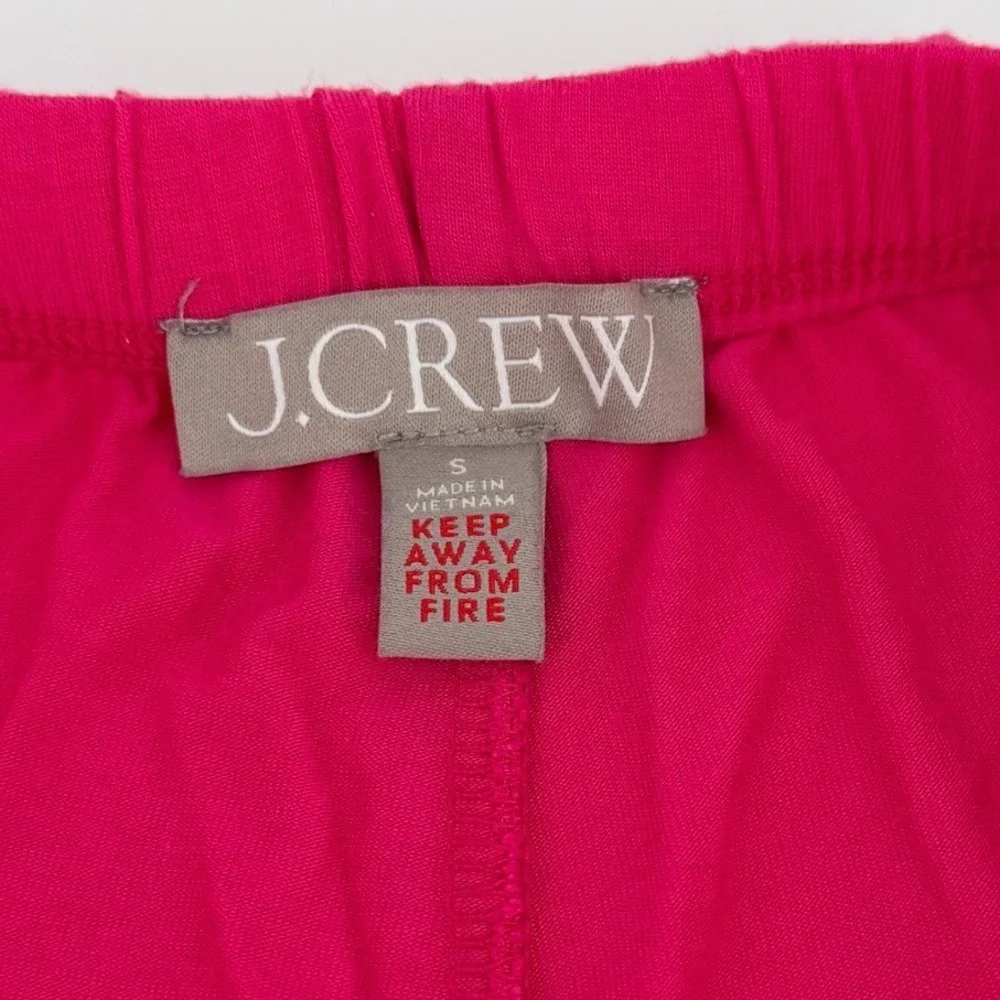 J.Crew Girls Pink Pajama Shorts White Piping Lyocell Blend Loungewear Size S